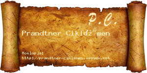 Prandtner Ciklámen névjegykártya